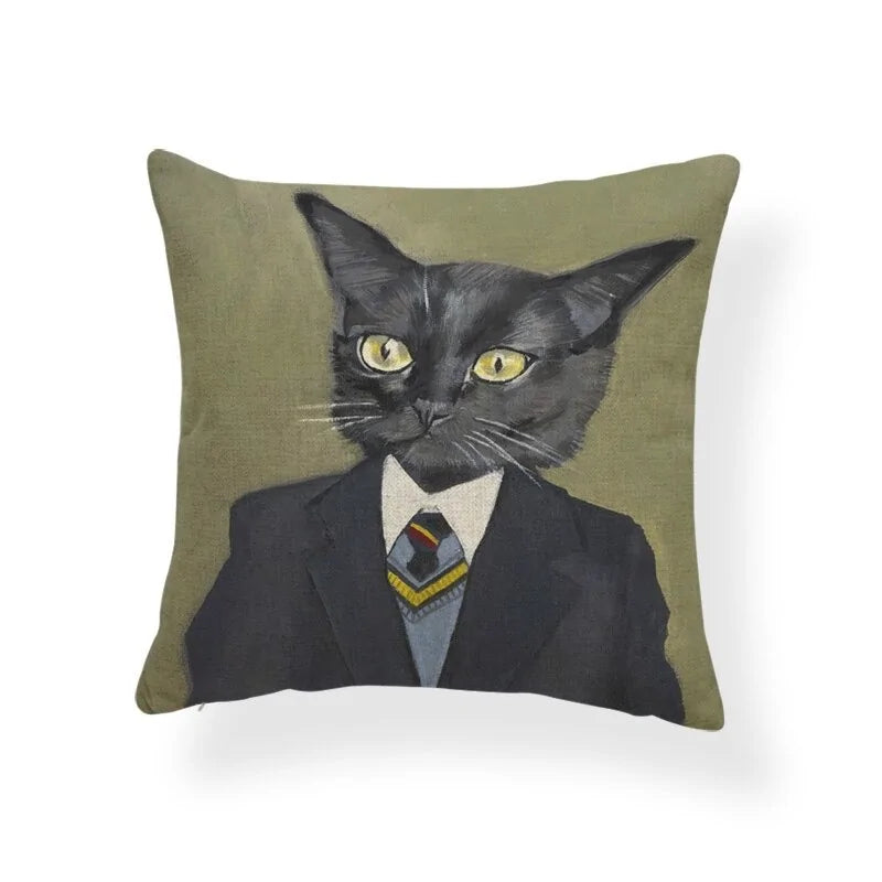 Stylish Cat-Themed Pillow Covers - Soft Decorative Cushion Cases for Living Room, Bedroom, or Nursery - Perfect for Pet Lovers & Home Decor
