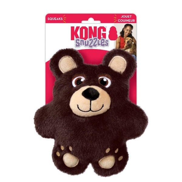 KONG Snuzzles Bear Dog Toy - Soft Plush Chew Toy for Small & Medium Dogs - Perfect for Cuddling, Playtime & Anxiety Relief - Durable & Machine Washable for Long-Lasting Fun