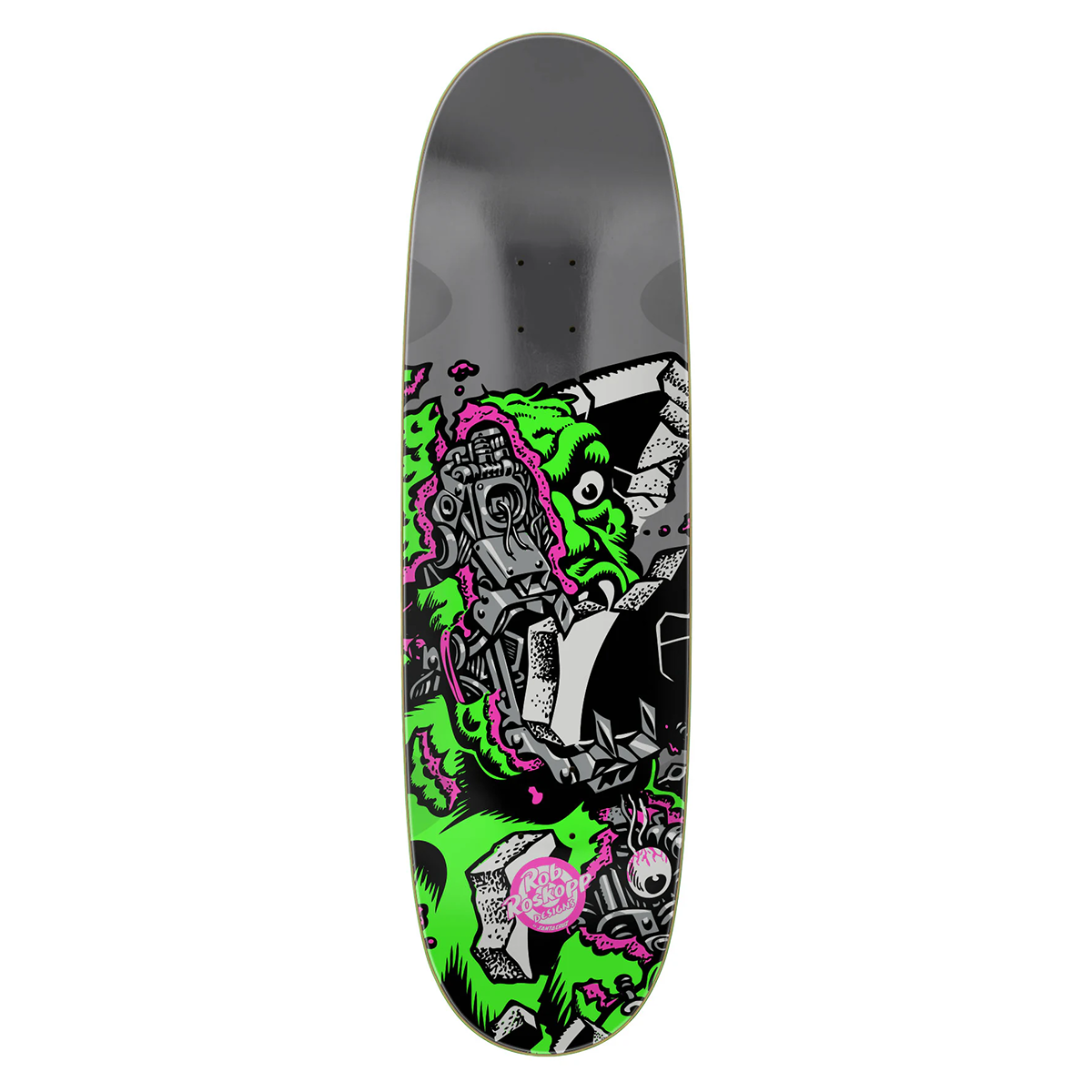 Santa Cruz Roskopp Macro VX Egg Skate Deck 9.0 - Professional Skateboard for Street & Park Riding - Perfect for Tricks, Commuting & Skatepark Sessions