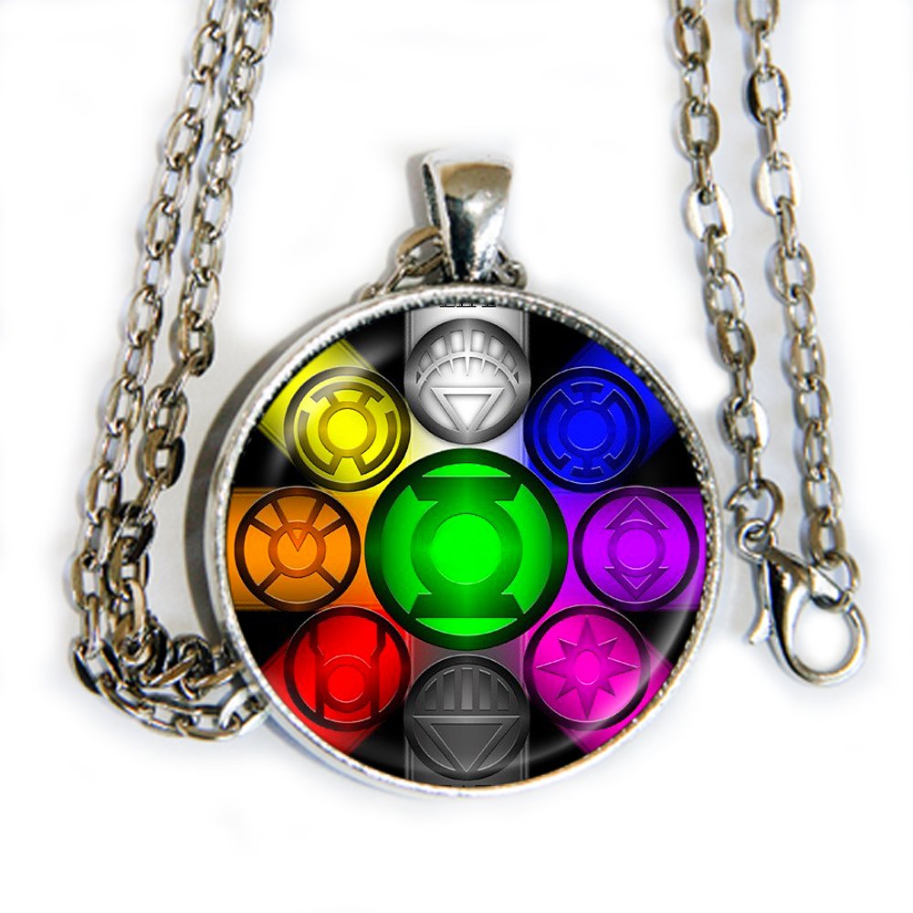 Green Lantern Corps Pendant Necklace - DC Comics Superhero Jewelry for Men & Women - Cosplay & Comic Con Accessories - Birthday Gift for Superhero Fans & Collectors - Perfect for Halloween, Cosplay Events & Superhero Themed Parties - Great for Daily Wear, Gift Giving & Comic Book Enthusiasts