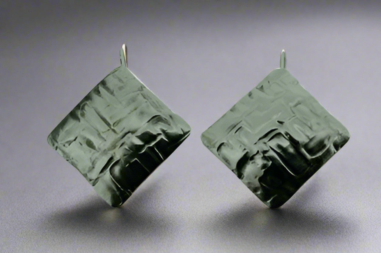 Elegant Diamond Creased Earrings for Women - 925 Pure Silver Stud Earrings - Perfect for Parties, Weddings & Everyday Wear