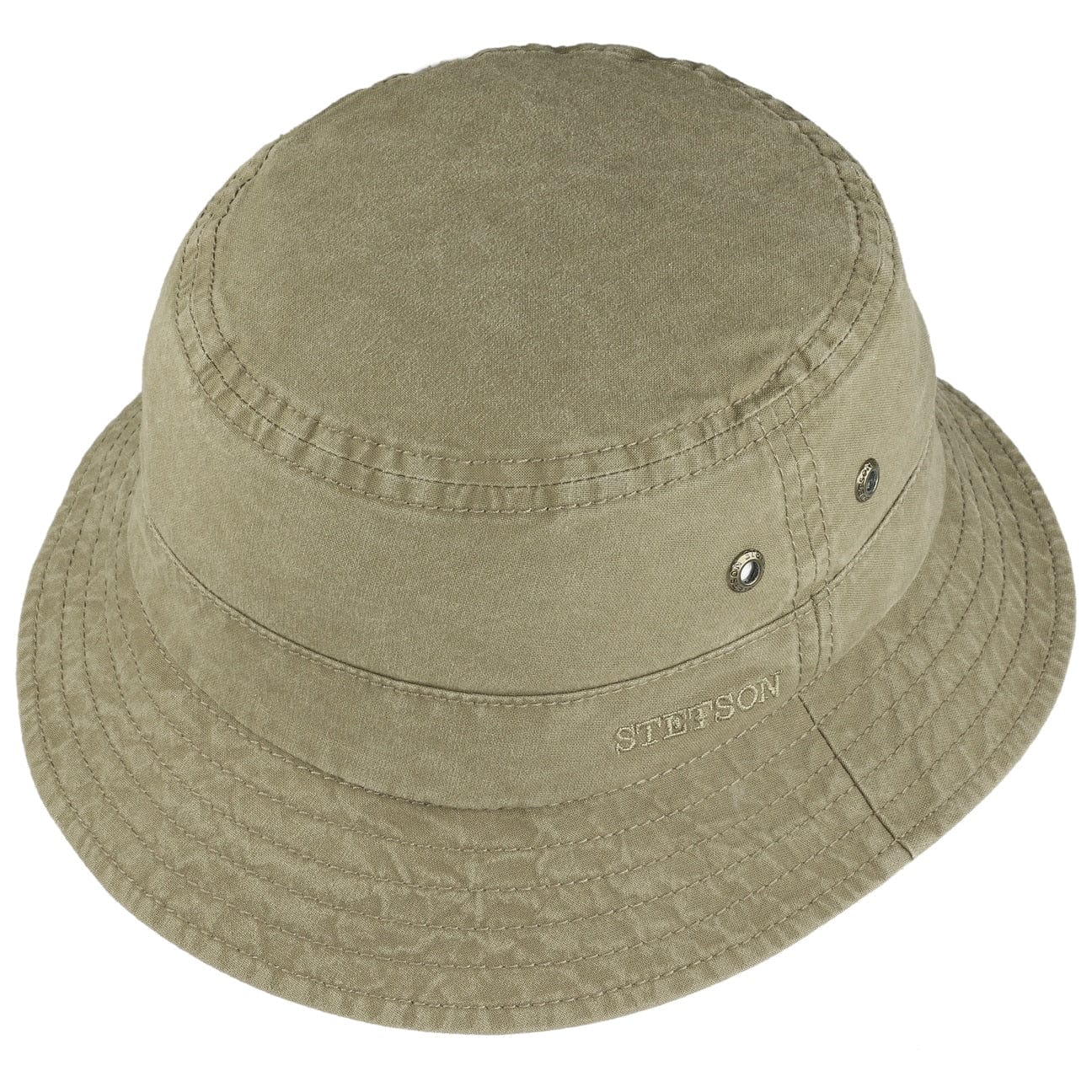 Stetson Delave Cotton Hat for Men & Women - Breathable Summer Sun Hat for Outdoor, Beach, and Travel - Stylish Unisex Wide Brim Hat for UV Protection