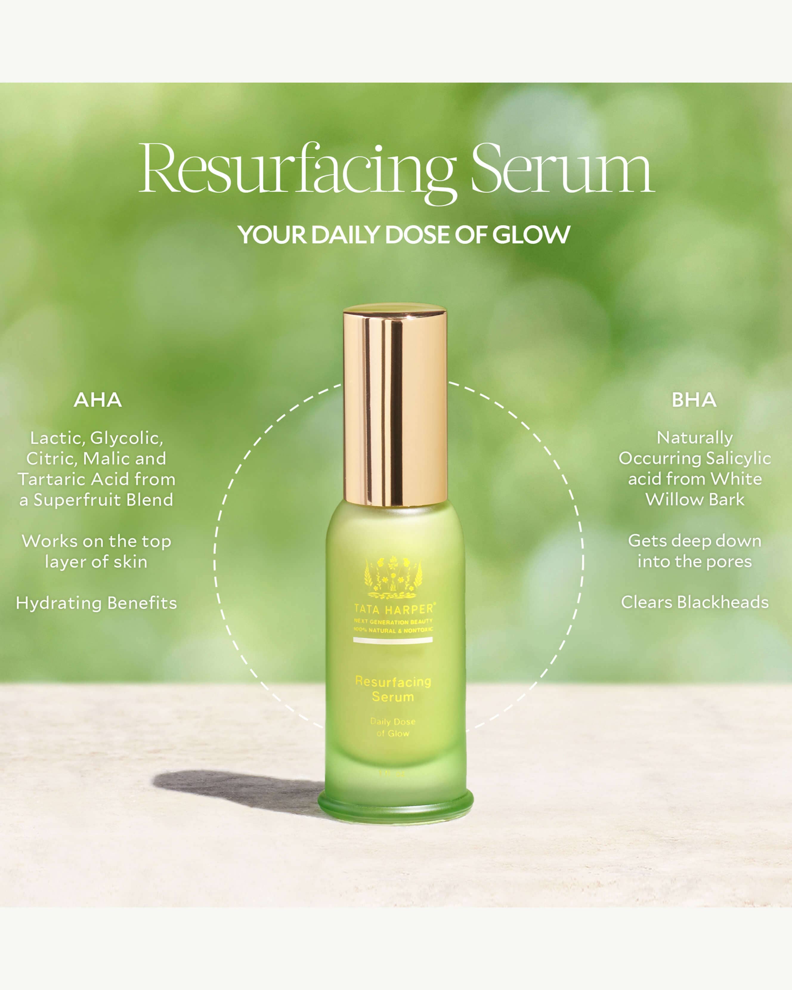 Best Resurfacing Serum for Glowing Skin - Anti-Aging & Brightening Face Treatment - Perfect for Night Routine & Skincare Regimen