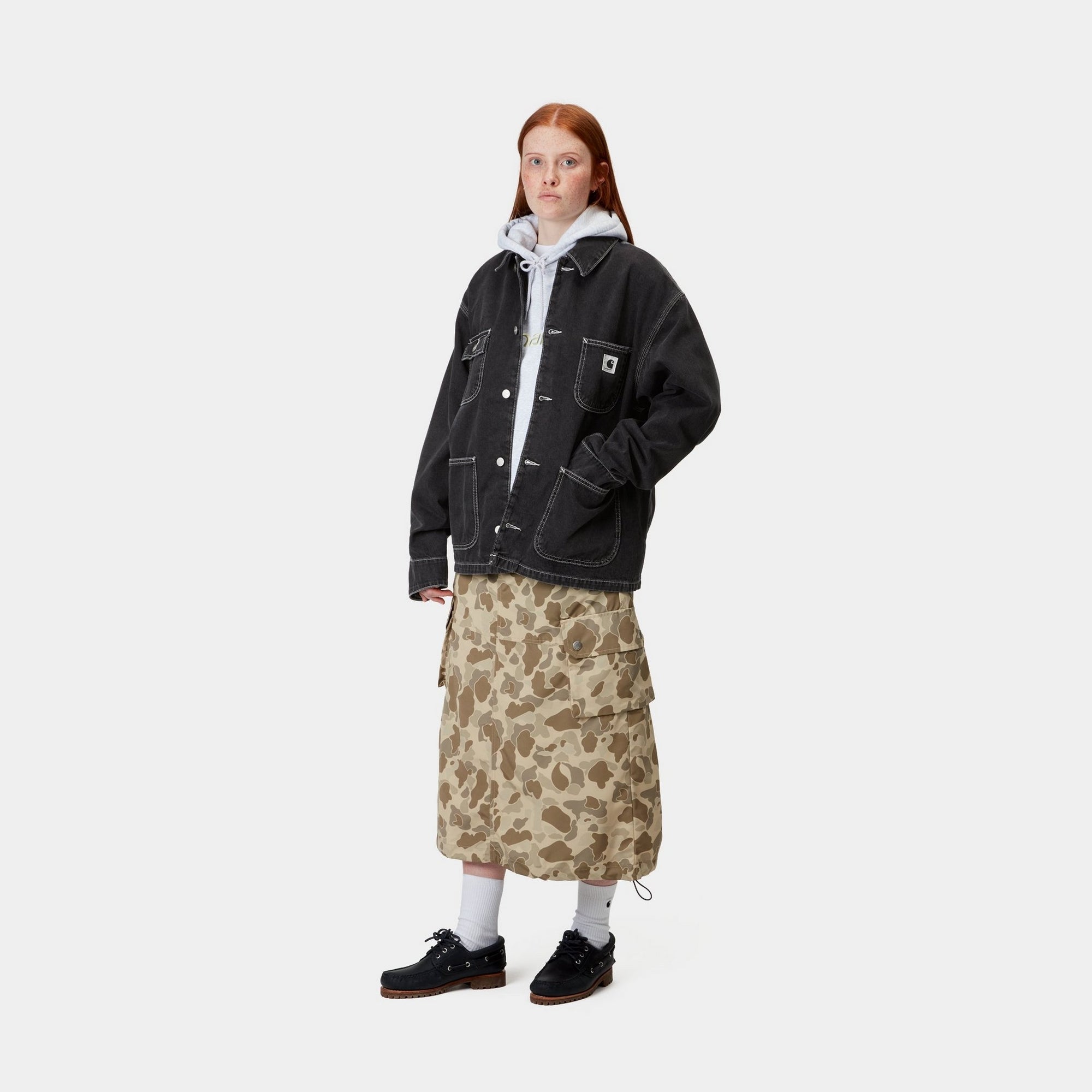 Women's OG Michigan Denim Coat - Spring Jacket in Black (Stone Washed) | Casual Outerwear for Everyday Wear & Outdoor Activities