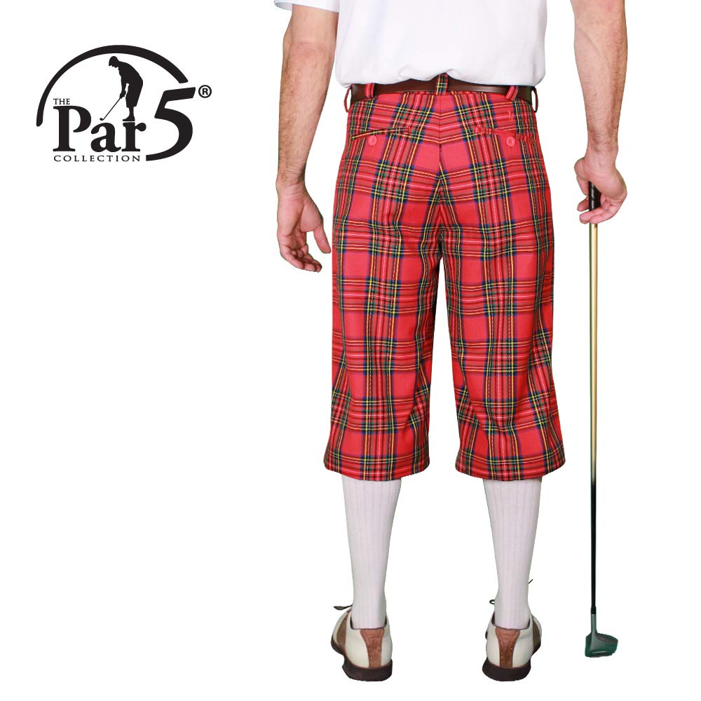 Stewart Plaid Men's 'Par 5' Golf Shirt - Classic Button-Down Polo for Casual & Golf Wear | Breathable & Stylish Men's Apparel for Golfing, Office & Outdoor Activities