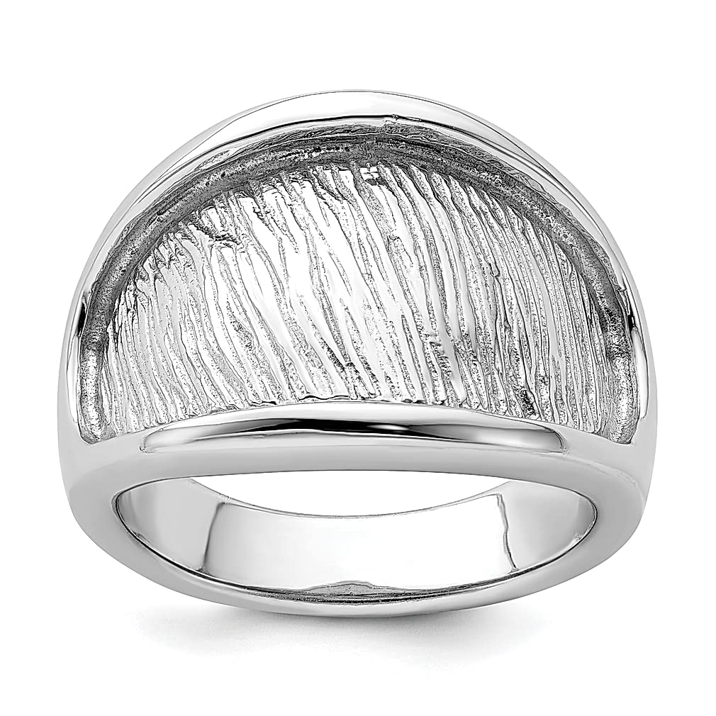 925 Sterling Silver Textured Band Ring for Women - Elegant Stackable Jewelry Gift for Her - Perfect for Everyday Wear, Anniversaries & Special Occasions
