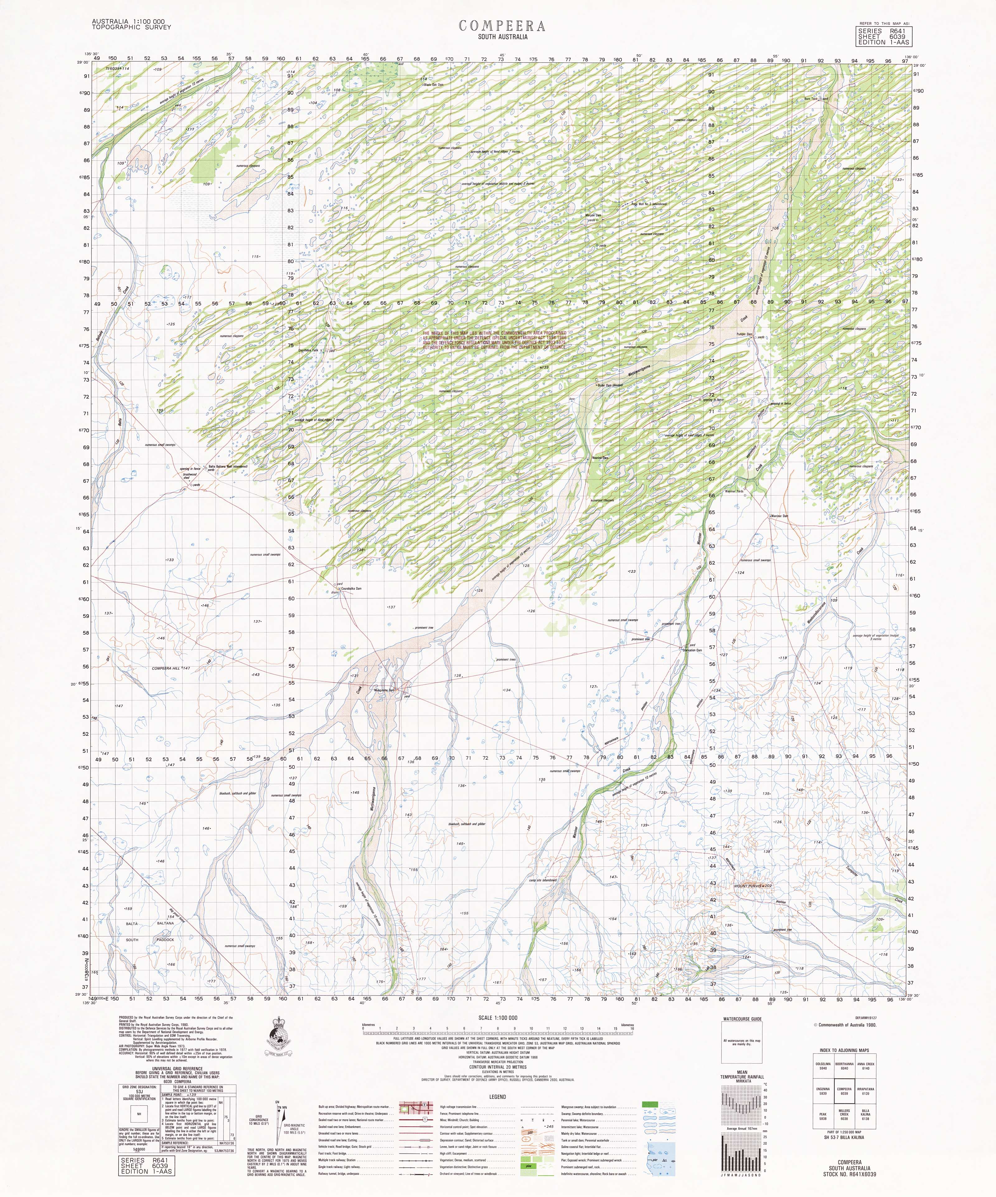 Compeera 1:100,000 Scale Topographic Map - Detailed Hiking, Camping & Outdoor Adventure Navigation - Perfect for Backpacking, Trail Planning & Geography Studies