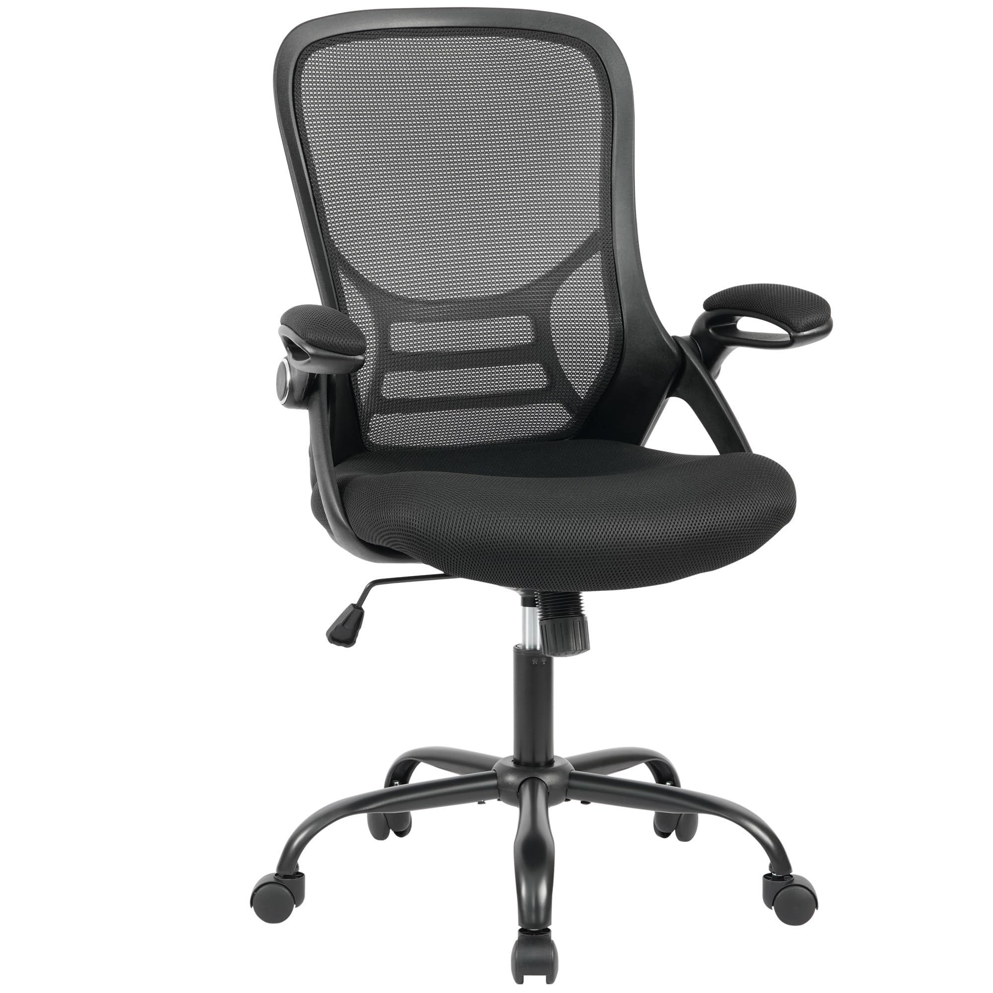 HYLON Heavy Duty Ergonomic Office Chair with Adjustable Lumbar Support & Flip-Up Armrests - High Back Mesh Computer Desk Chair for Home & Office Workspaces - Perfect for Long Hours of Sitting, Gaming, or Remote Work