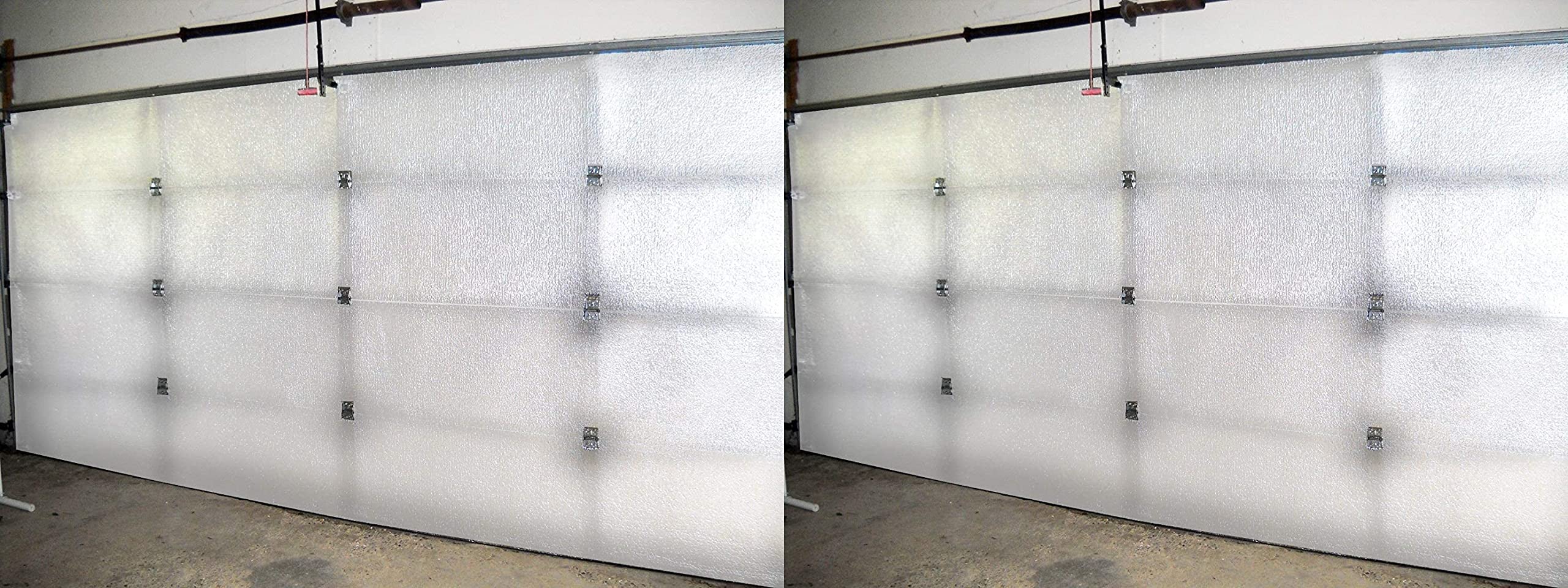 NASA TECH White Reflective Foam Core Garage Door Insulation Kit - 18FT x 8FT (R-Value 8.0) | Heavy Duty Double-Sided Tape | Fits 18x7 & 18x8 Doors | Made in USA | Energy Efficient Home & Workshop Insulation Solution (2-Pack)