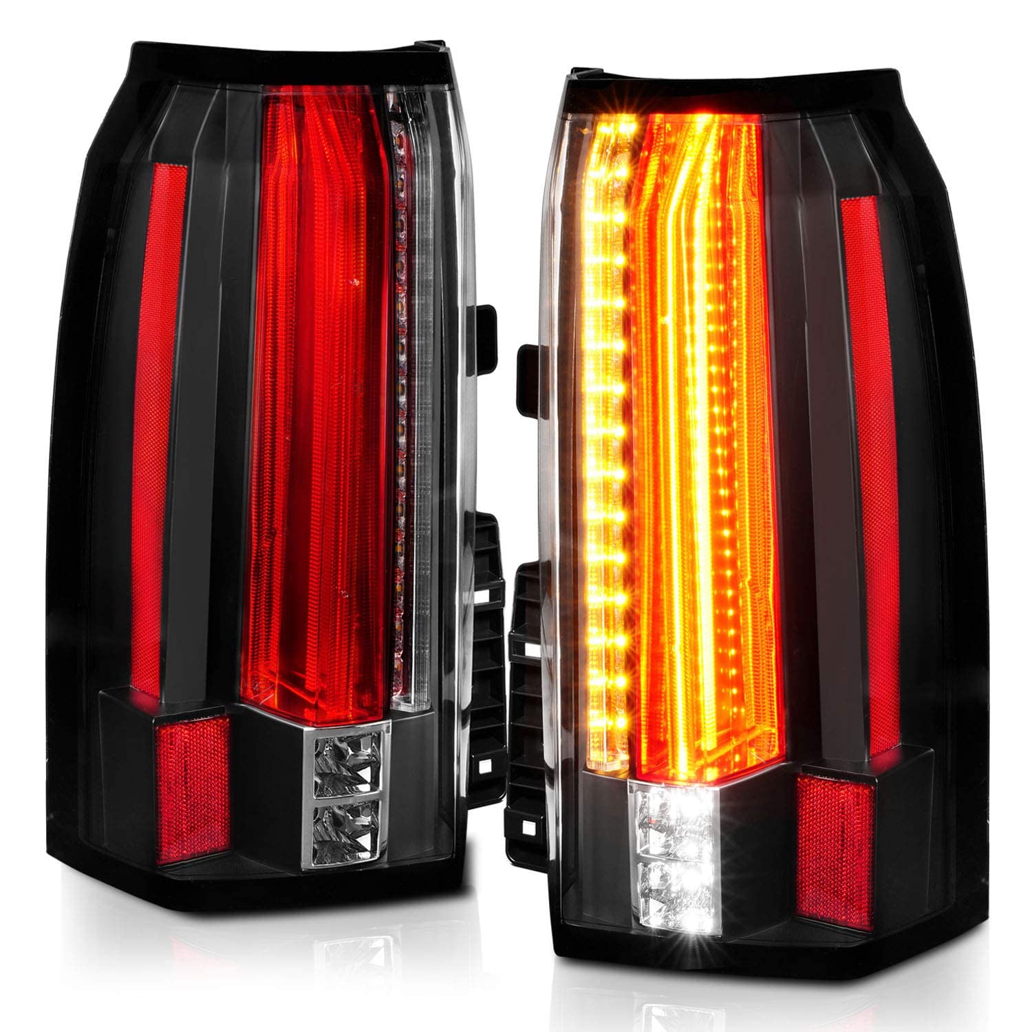 AmeriLite Black Intense LED Parking Light Bar - LED Brake & Reverse Tail Lights for 2015-2020 GMC Yukon & Yukon XL SUV - Enhanced Visibility & Safety for Night Driving & Off-Road Adventures