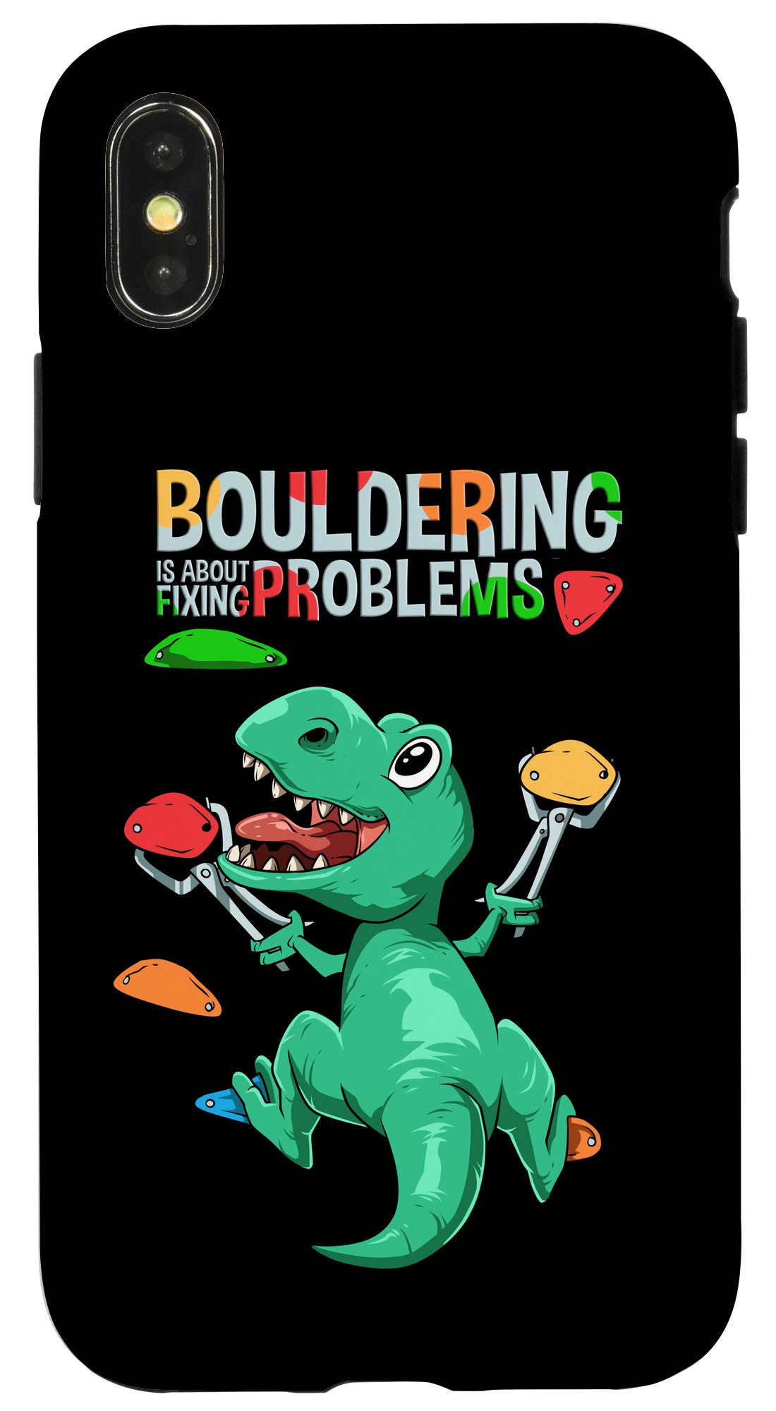 iPhone X/XS T-Rex Rugged Case - Shockproof Protective Cover for Bouldering, Rock Climbing & Outdoor Adventures | Perfect for Hiking, Camping & Extreme Sports