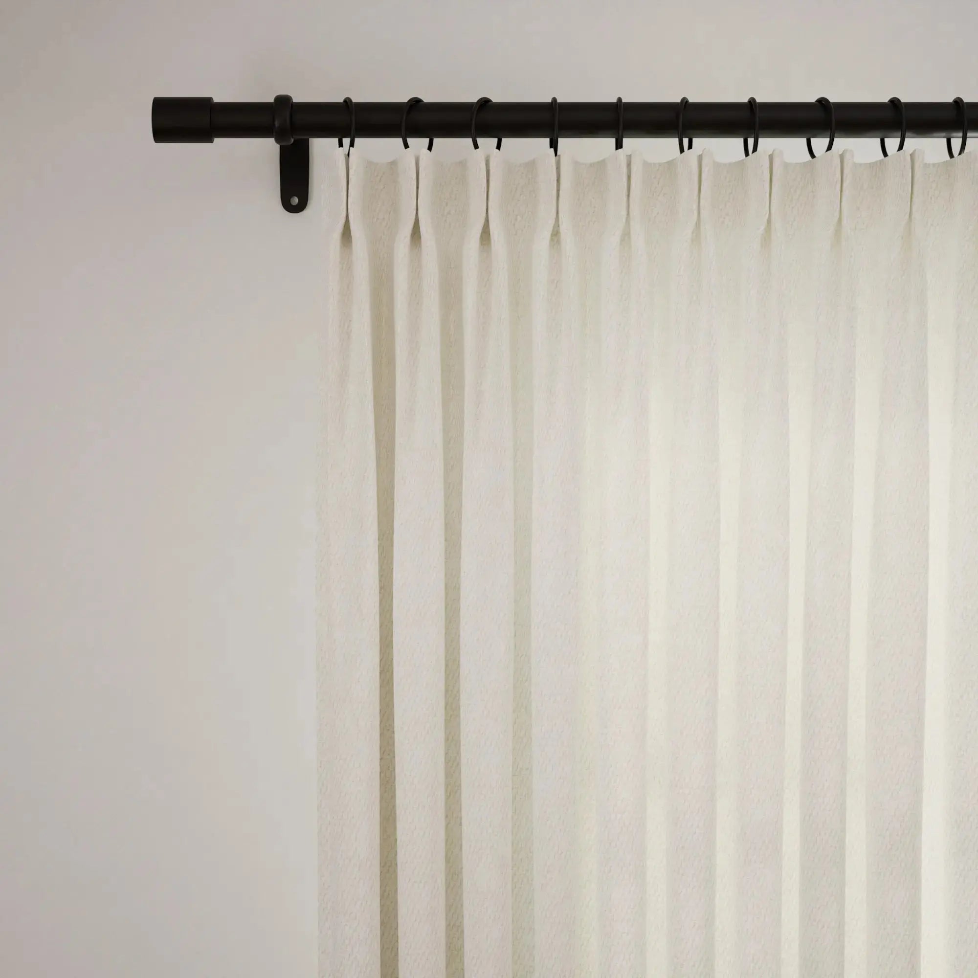 Vinny Twill Pleated Drapery Curtains - Elegant Window Treatments for Living Room, Bedroom & Home Decor