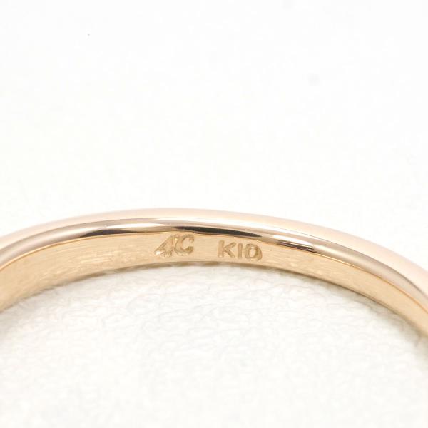 4℃ K10PG Pink Gold Diamond Ring for Women - Elegant 10K Rose Gold Engagement & Wedding Band - Perfect for Anniversaries, Proposals & Special Occasions
