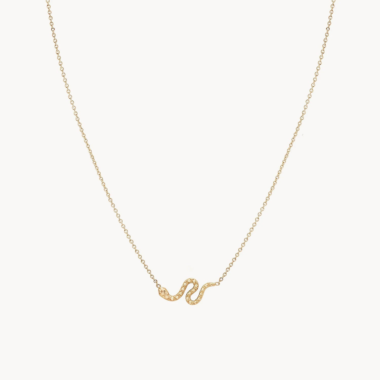 Revival Snake Necklace - 14K Yellow Gold Jewelry for Women, Elegant Serpent Pendant for Everyday Wear & Special Occasions