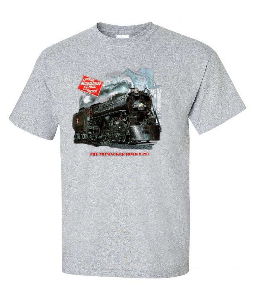 Milwaukee Road 261 Vintage Railroad T-Shirt - Authentic Train Enthusiast Tee for Men & Women | Perfect for Railfan Events, Train Museum Visits & Casual Wear