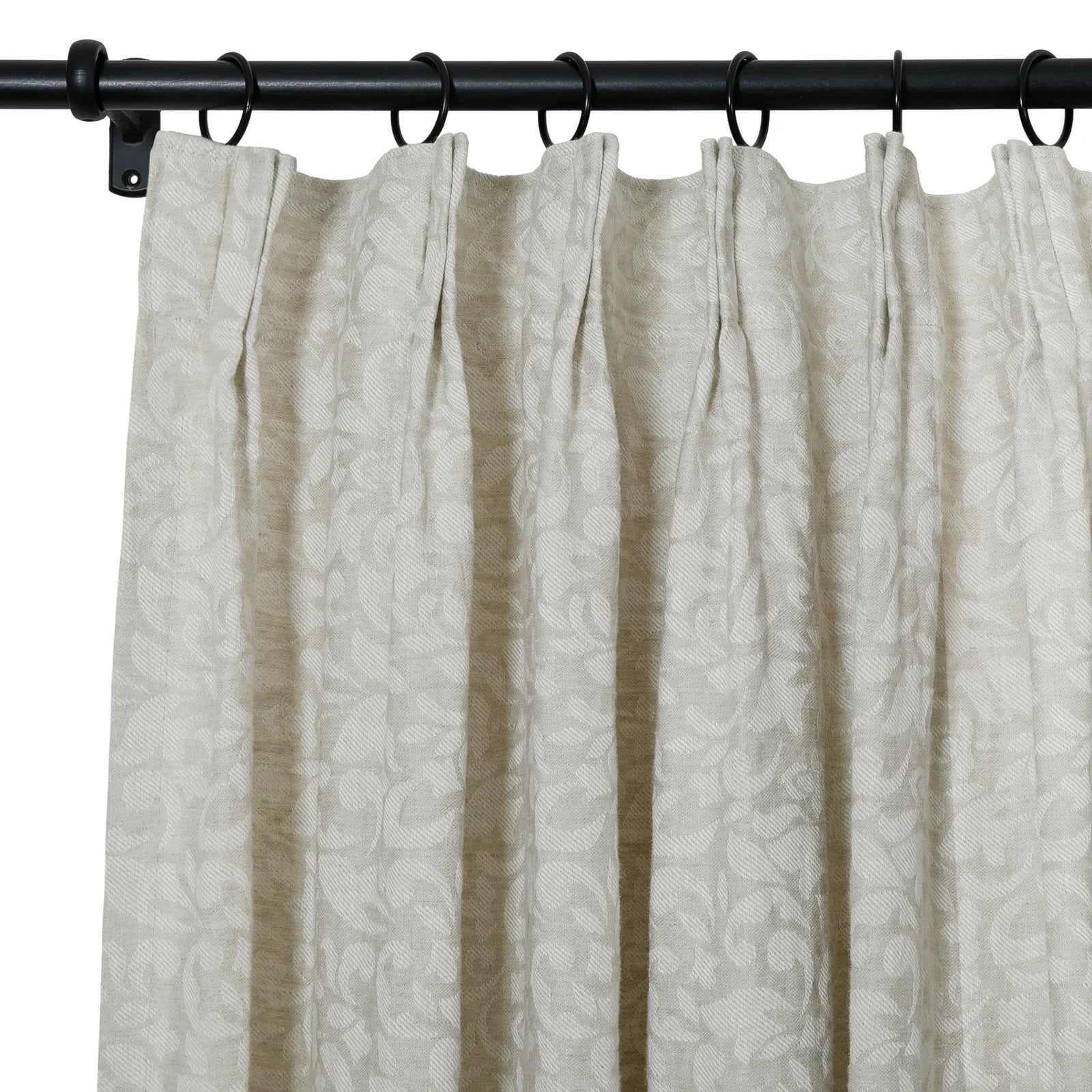 Lance 100% Linen Jacquard Curtains with Grommet Top - Blackout Window Drapes for Living Room & Bedroom - Premium Textured Home Decor