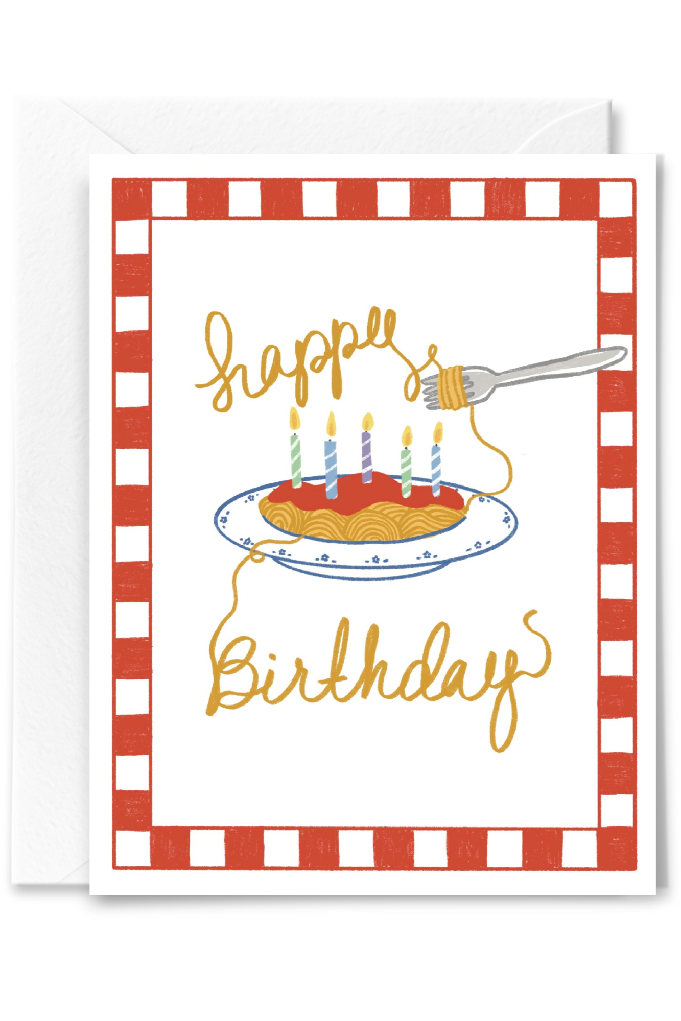 Funny Spaghetti Birthday Card - Unique & Hilarious Greeting Card for Pasta Lovers - Perfect for Friends, Family & Coworkers Birthday Celebrations