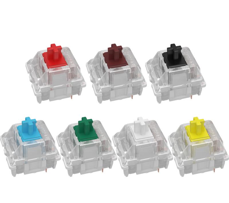 Gateron KS-9 RGB Mechanical Keyboard Switches - MX Style (Red, Blue, Brown, Yellow, Green, Black, White) | Smooth Typing & Gaming Experience for Custom Mechanical Keyboards