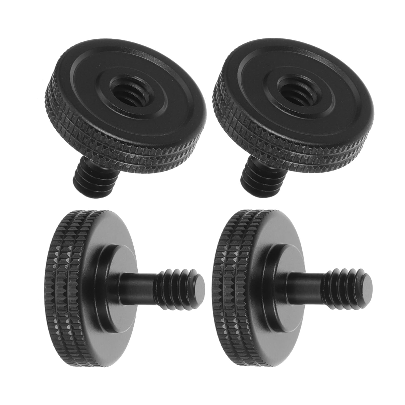 20 Pcs Aluminum Alloy Camera Thumb Screws for Action Tripods - Quick Release Adapter with Double Teeth Spiral Design - Perfect for DSLR, Mirrorless Cameras and Video Equipment Mounting