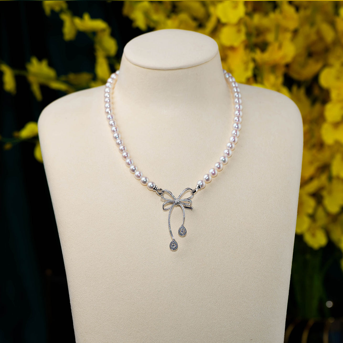 18K Gold Freshwater Pearl Necklace & Brooch Set - Elegant Jewelry Gift for Women | Perfect for Weddings, Parties & Special Occasions