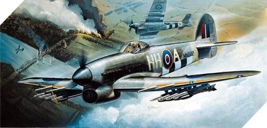 Academy 12462 1/72 Scale Typhoon Mk.IB WWII British Fighter Aircraft Model Kit - Perfect for Collectors, Hobbyists & Historical Display