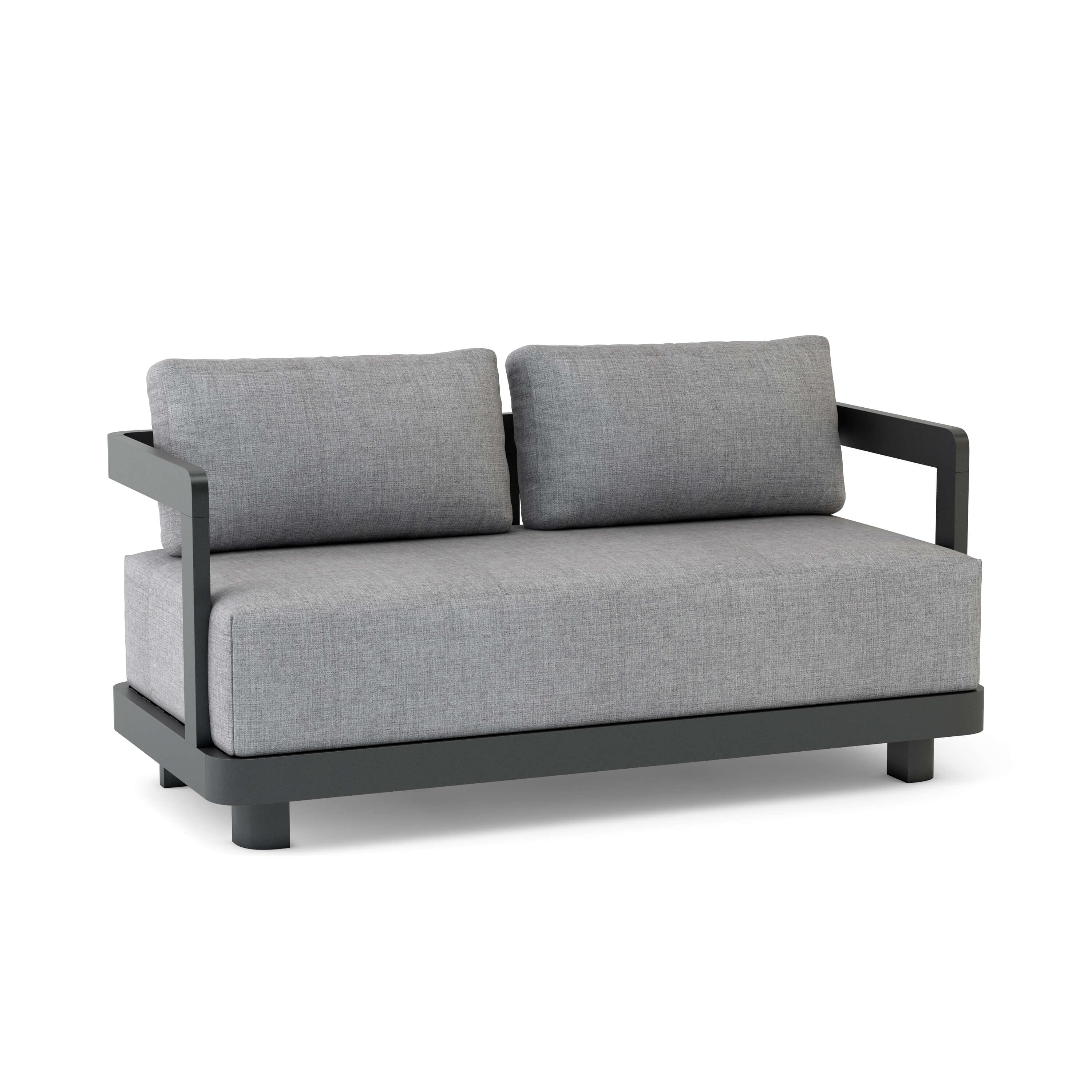 Granada Deep Seating Aluminum Loveseat - Outdoor Patio Furniture Set for Garden, Poolside & Backyard Relaxation