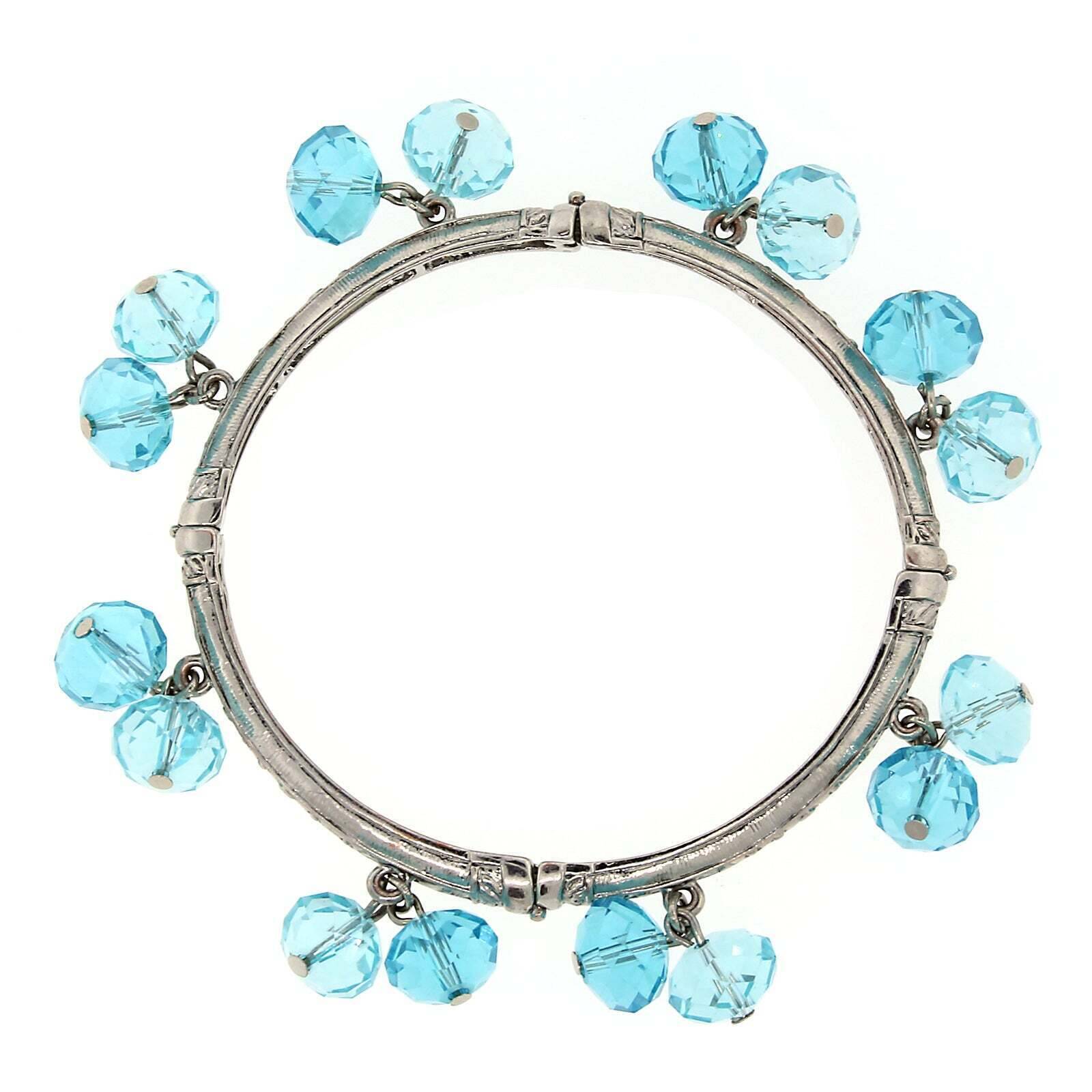 1928 Jewelry Light & Dark Glass Crystal Stretch Stacking Bangle Bracelet for Women - Vintage Style Adjustable Beaded Bracelets for Stacking, Layering & Everyday Wear - Perfect Gift for Birthday, Anniversary & Special Occasions