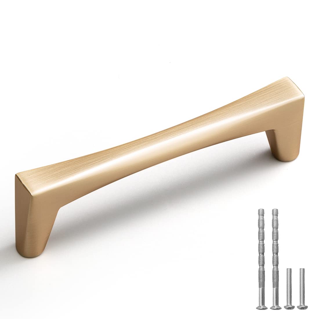 10 Pack Brushed Gold Cabinet Pulls - 3.75