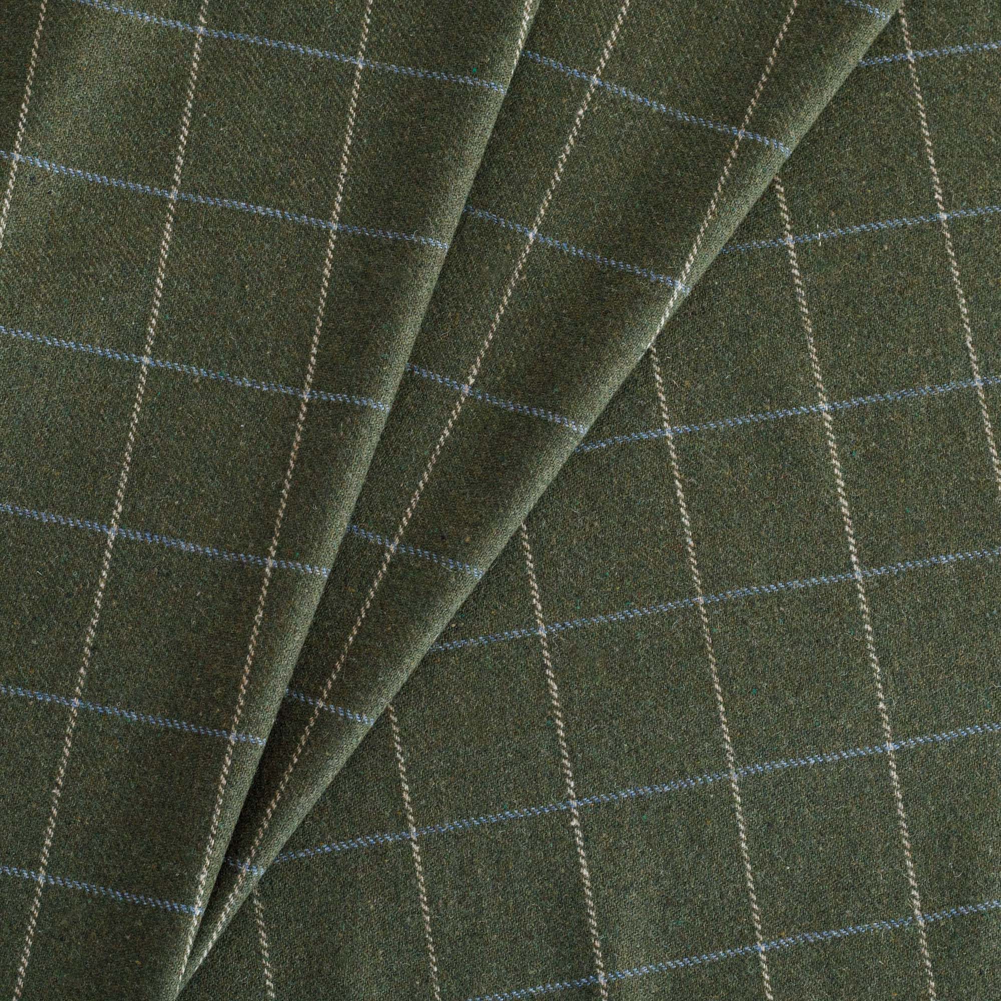 Addison Plaid Fabric - Soft and Durable Moss Green Checkered Textile for DIY Crafts, Home Decor, and Upholstery Projects
