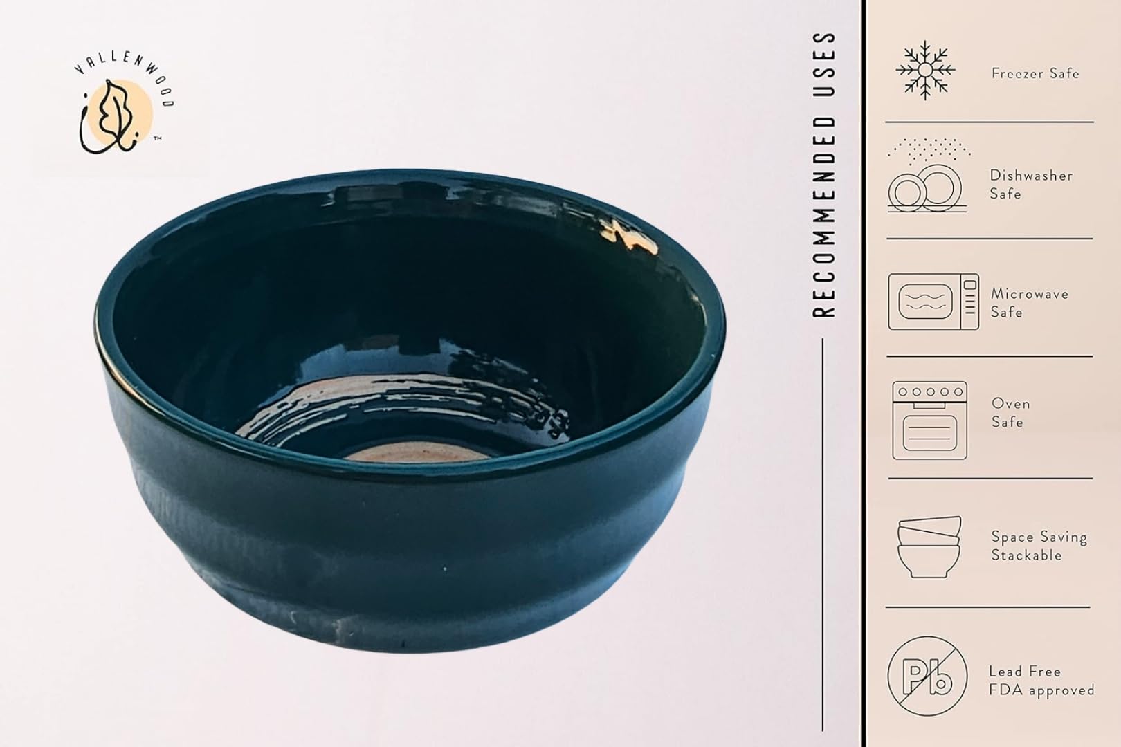 4-Piece Japanese Fuji Blue Ceramic Miso & Rice Bowls Set - 8 oz Authentic Asian Soup Bowls for Ramen, Udon, Wonton & Portion Control - Perfect for Japanese, Korean & Chinese Cuisine (Dark Green) - Ideal for Home Dining, Restaurants & Gift Giving