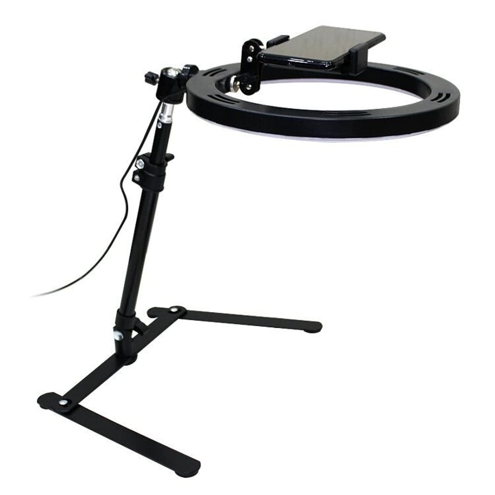 ZZjingli Overhead Shooting Bracket with LED Ring Light - Professional Camera Accessories for Live Streaming, Photography & Video Recording - Perfect for YouTube, TikTok & Beauty Makeup Videos (Overhead Shot Bracket + Lamp)