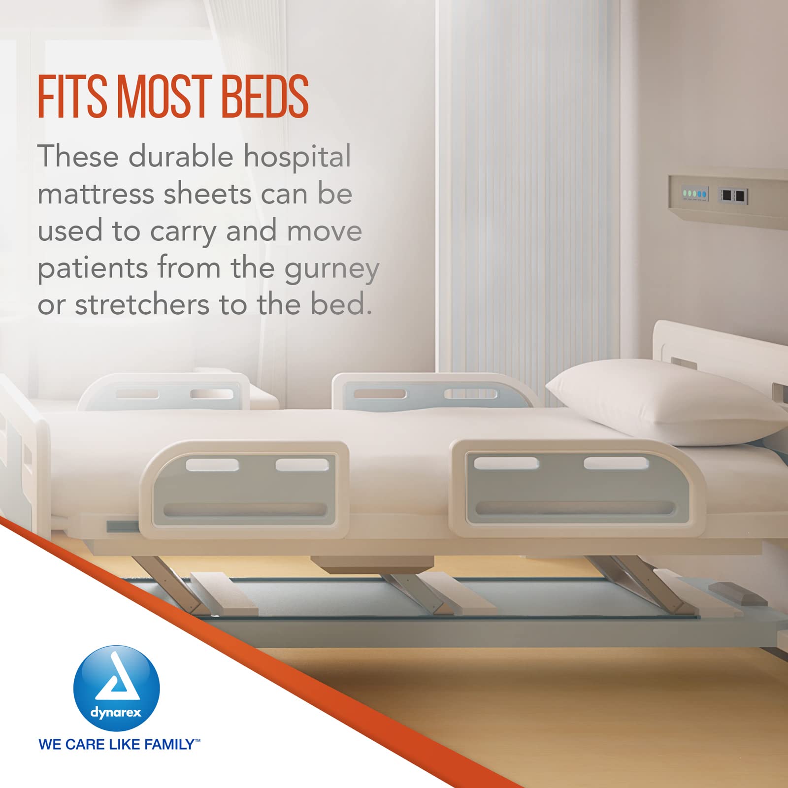 Dynarex Disposable Bed Sheets - 30x83 Inch Waterproof Medical Cot Covers for Mattress, Stretcher & Gurney - Breathable Non-Woven Fabric Fitted Sheets (50 Count) - Ideal for Hospitals, Clinics & Home Care Use