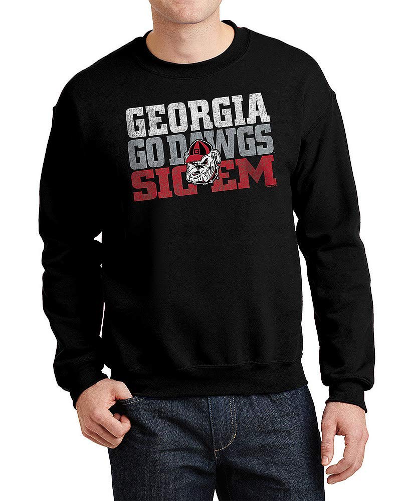 Georgia Bulldogs Crewneck Sweatshirt - Arch Black | Official NCAA Licensed Apparel | Game Day & Casual Wear for Men & Women