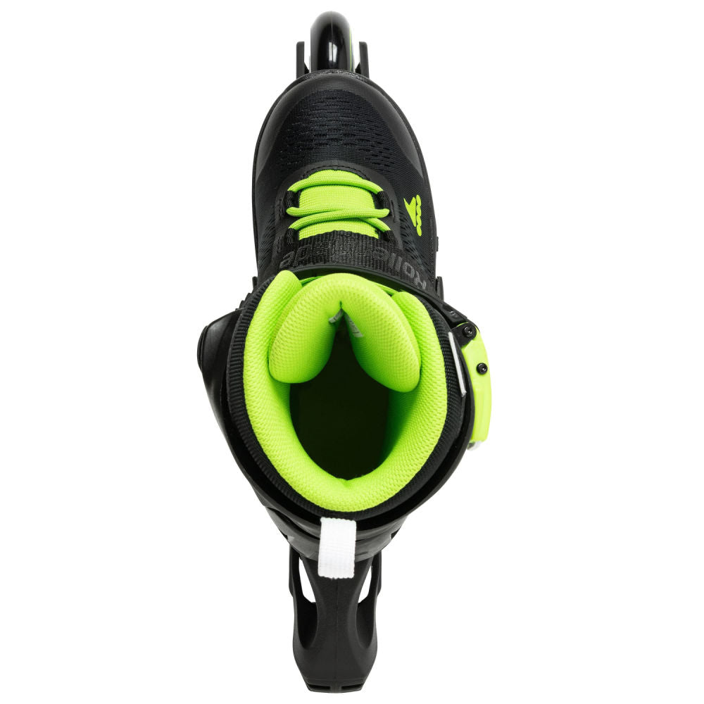 Rollerblade Microblade Adjustable Inline Skates for Kids - Black/Green - Perfect for Outdoor Fun, Sports & Family Activities