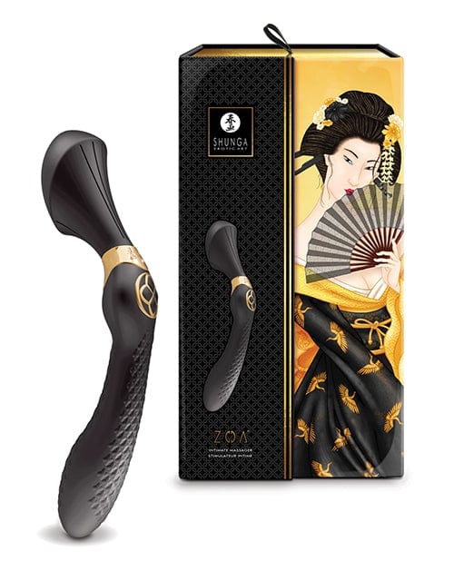 Premium Shunga Zoa Intimate Massager - Black | Rechargeable Personal Massage Device for Relaxation & Stress Relief | Perfect for Couples & Solo Use