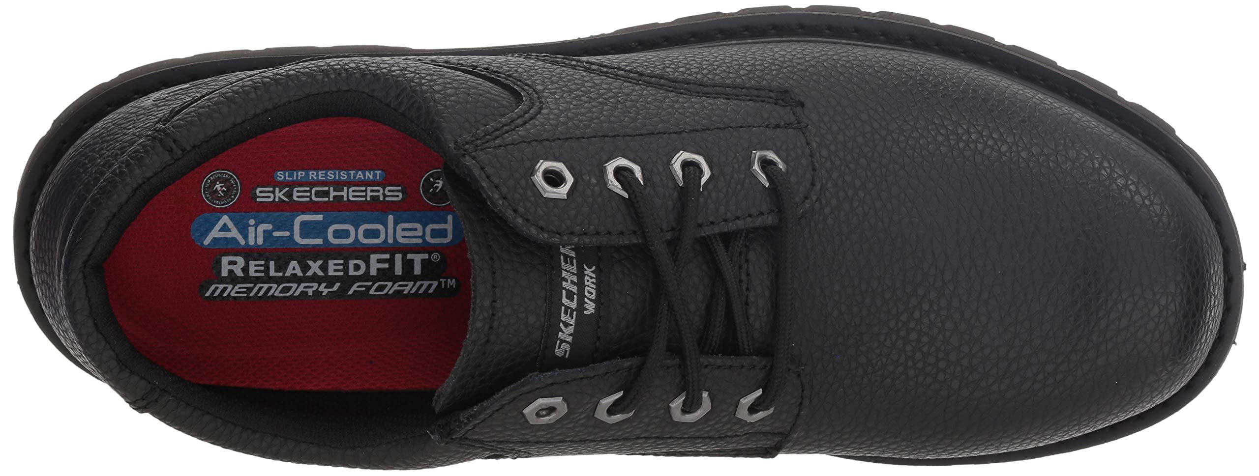 Skechers Slip Resistant Work Shoes for Men - Black Size 8.5W for Safety & Comfort