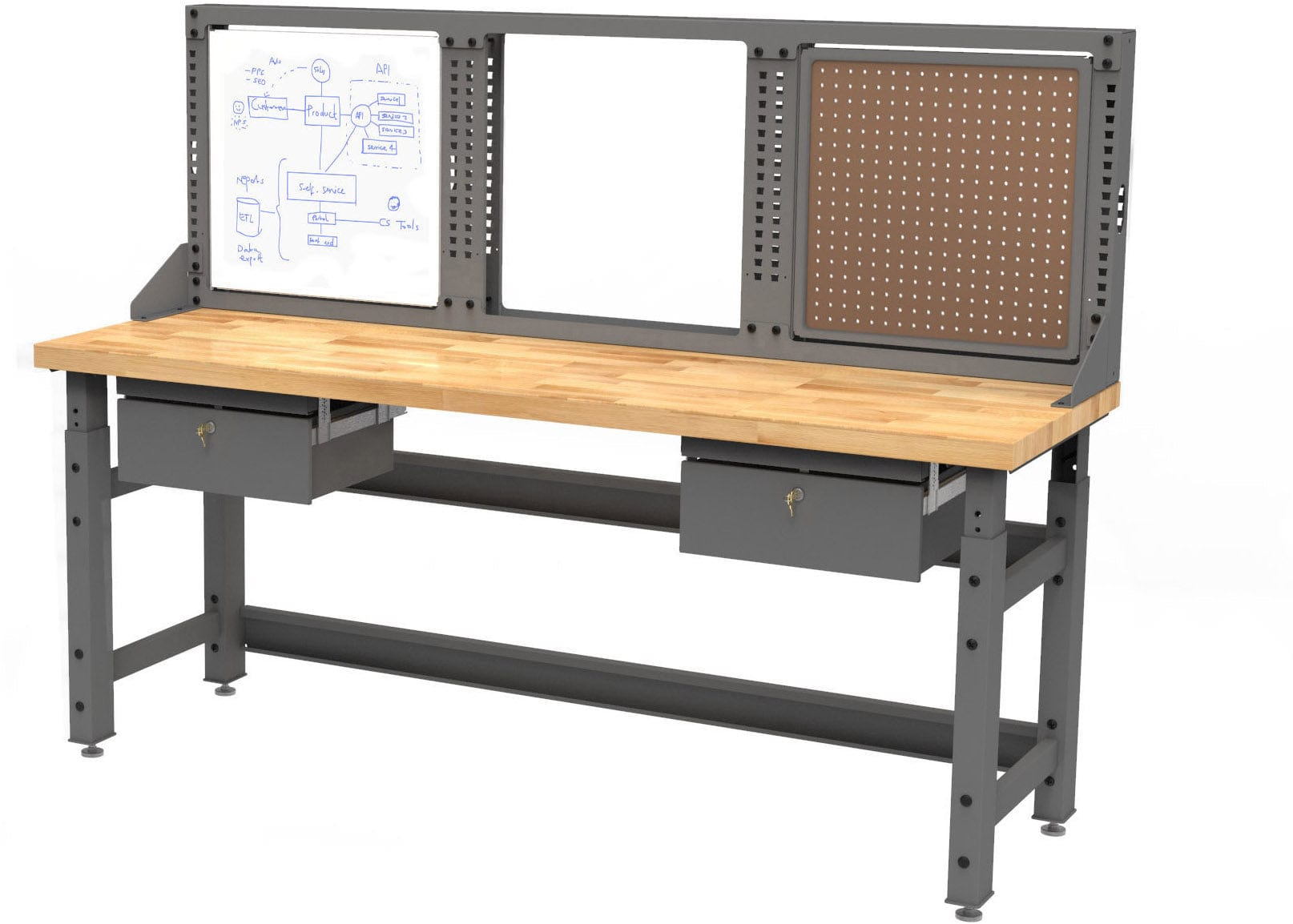 Safco TechWorks TWTYP3 - Premium Office Desk Organizer for Home & Workspace - Perfect for Organizing Pens, Papers & Office Supplies