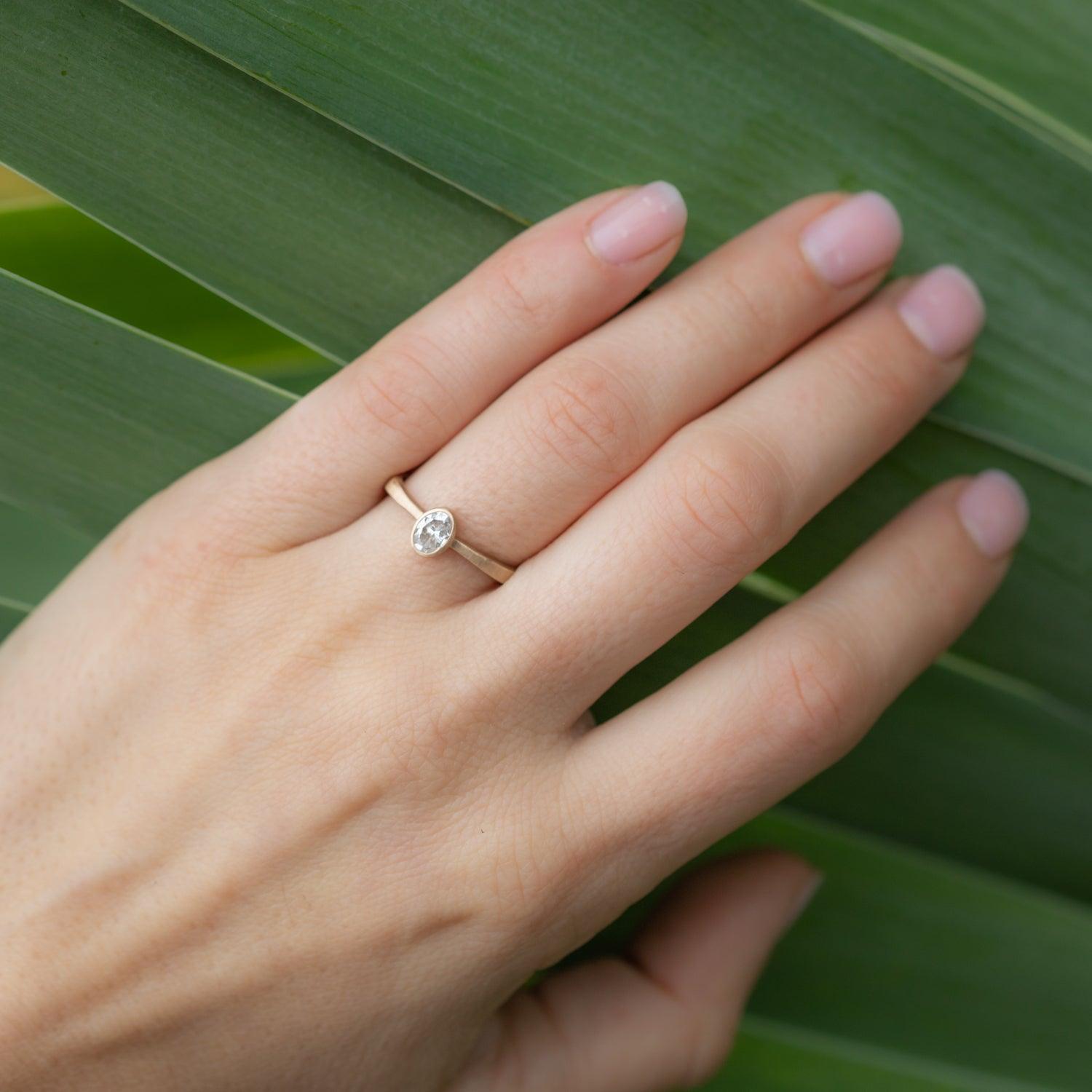 Laura Oval Diamond Ring - 14K White Gold Solitaire Engagement Ring for Women | Perfect for Proposals, Anniversaries & Special Occasions