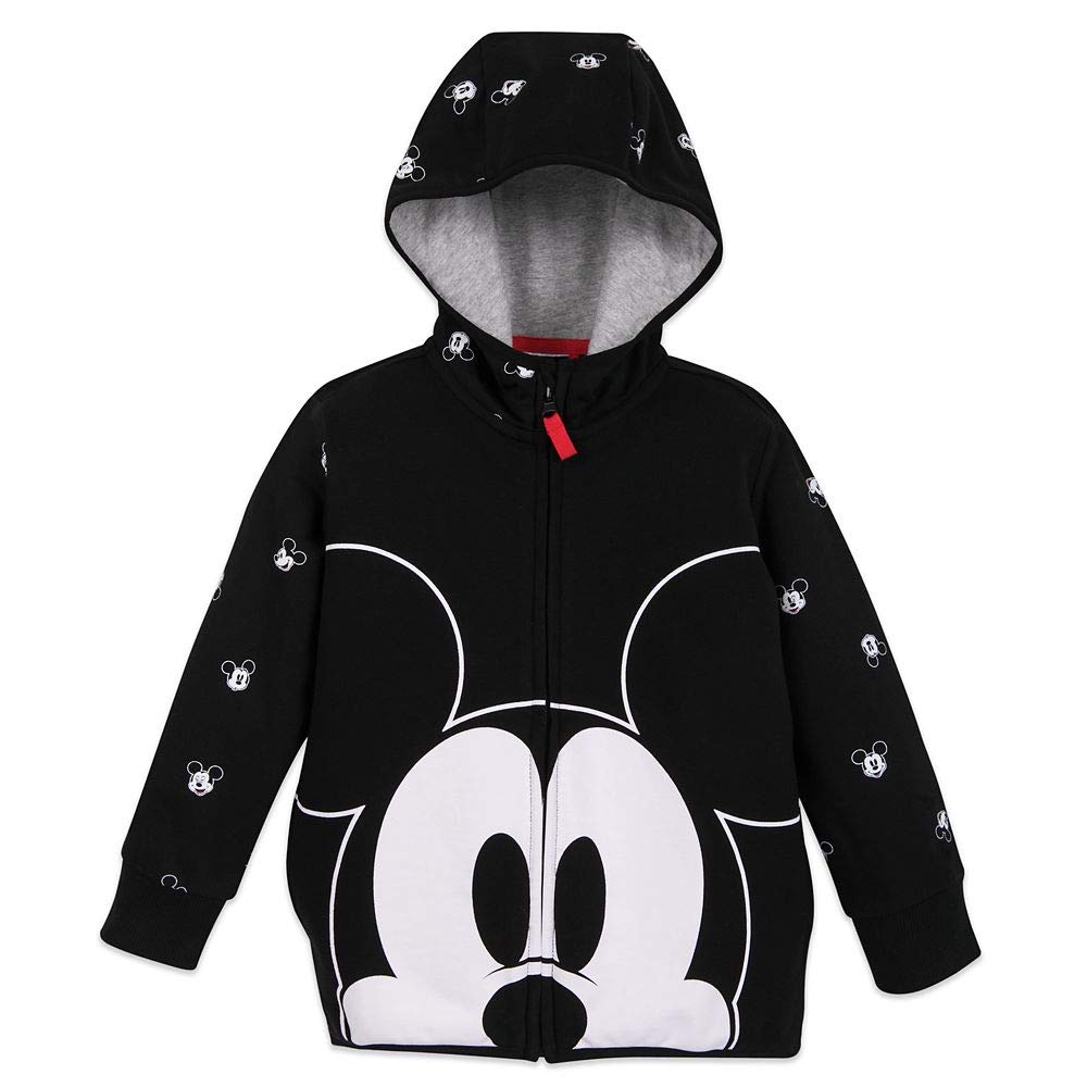 Disney Mickey Mouse Kids Zip-Up Hoodie - Soft Fleece Pullover with Front Pocket for Boys & Girls | Perfect for School, Playdates & Outdoor Activities