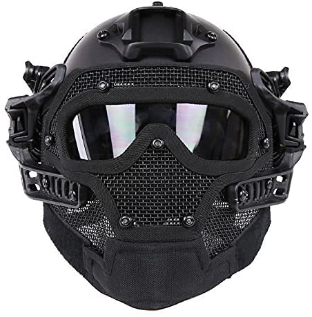 Tactical Helmet for Airsoft & Paintball - ABS Fast Helmet with Goggles - Military, Hunting, CS Games & Outdoor Activities - Perfect for Cosplay, Movie Props & Tactical Training