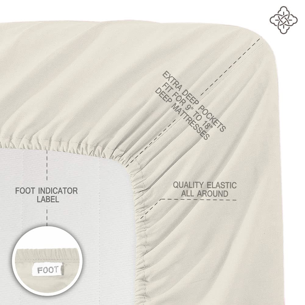 Bioweaves 100% Organic Cotton Twin Fitted Sheet - 300 Thread Count Sateen Weave, GOTS Certified, Deep Pocket | Hypoallergenic & Breathable for Baby Nursery, Guest Room & Dorm Bedding
