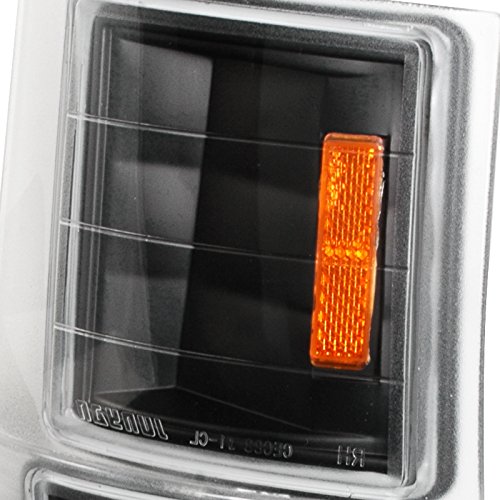 Spec-D Tuning Chrome Halo LED Projector Headlights & Fog Lamps - Compatible with Chevy Suburban & Tahoe (Left+Right Pair) | Durable Headlight Assembly for Night Driving & Off-Road Adventures