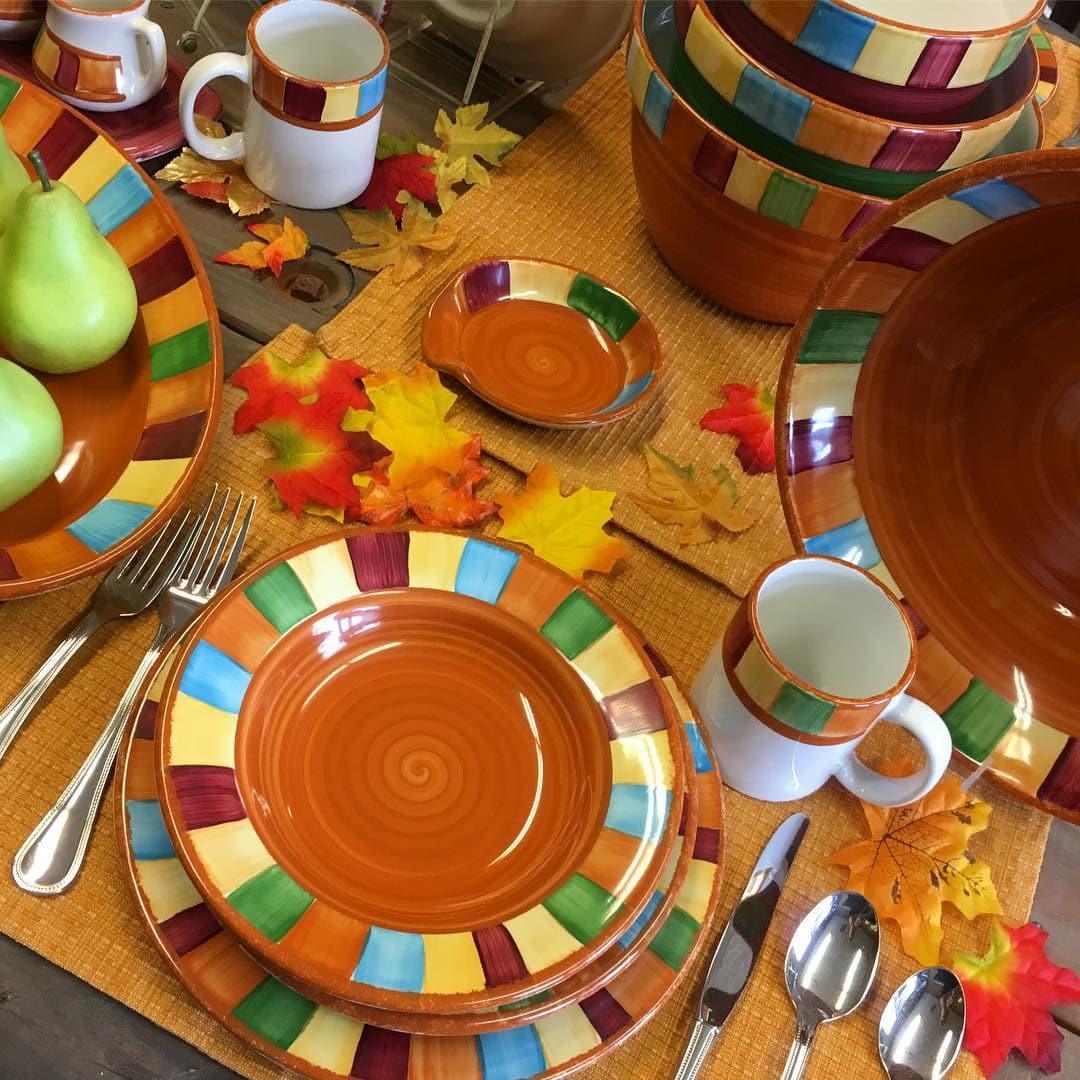 Colorful Southwestern Serape Mixing Bowls Set of 3 - Durable Ceramic Serving Bowls for Kitchen, Dining & Entertaining - Perfect for Salads, Snacks, Chips & Dips