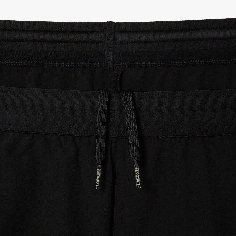 Lacoste Men's Ultra Dry Comfort Shorts - Breathable Quick-Dry Athletic Shorts for Running, Gym & Casual Wear (Black)
