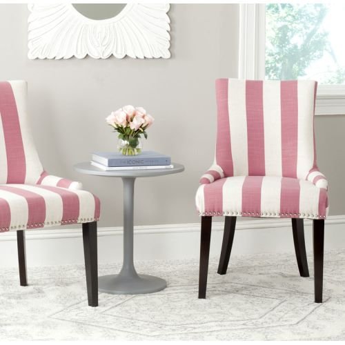 SAFAVIEH Mercer Collection Lester Dining Chairs - Modern Upholstered Side Chairs for Kitchen, Dining Room & Office - Set of 2