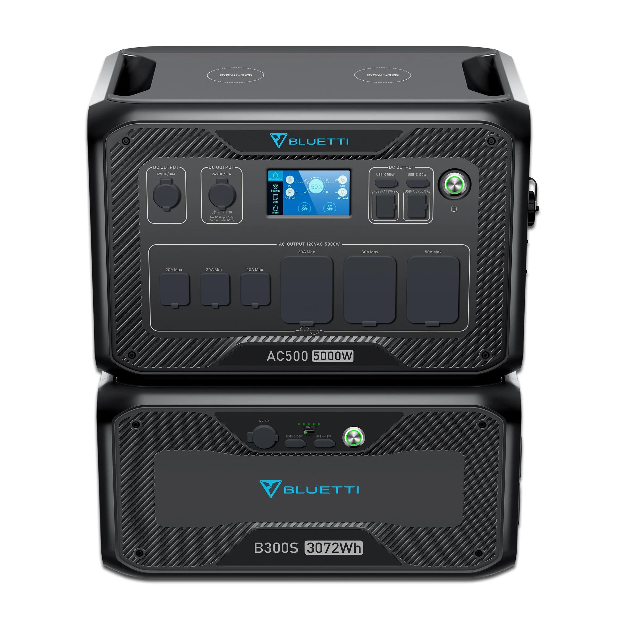 BLUETTI AC500 + B300S Solar Power Station | 5000Wh Home Battery Backup System for Emergency Power, Off-Grid Living & RV Camping