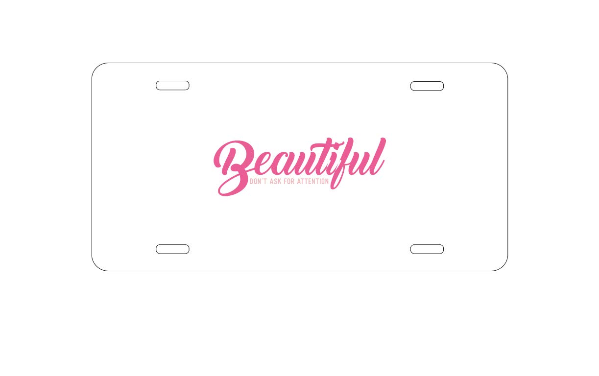 DistinctInk Custom Aluminum Vanity License Plate for Cars - Personalized Front Car Tag with Unique Designs | Perfect for Car Enthusiasts, Gifts & Vehicle Customization