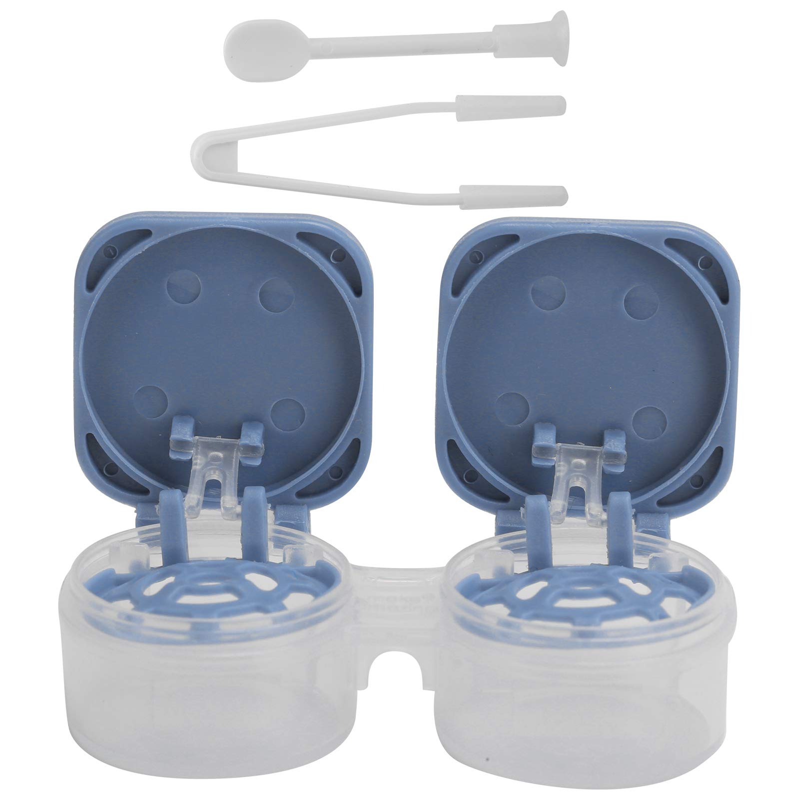 Portable Plastic Contact Lens Case - Travel Storage Organizer for Cosmetic Lenses | Home & Gift Use | Ink Blue | Perfect for Travel, Gym & Daily Storage