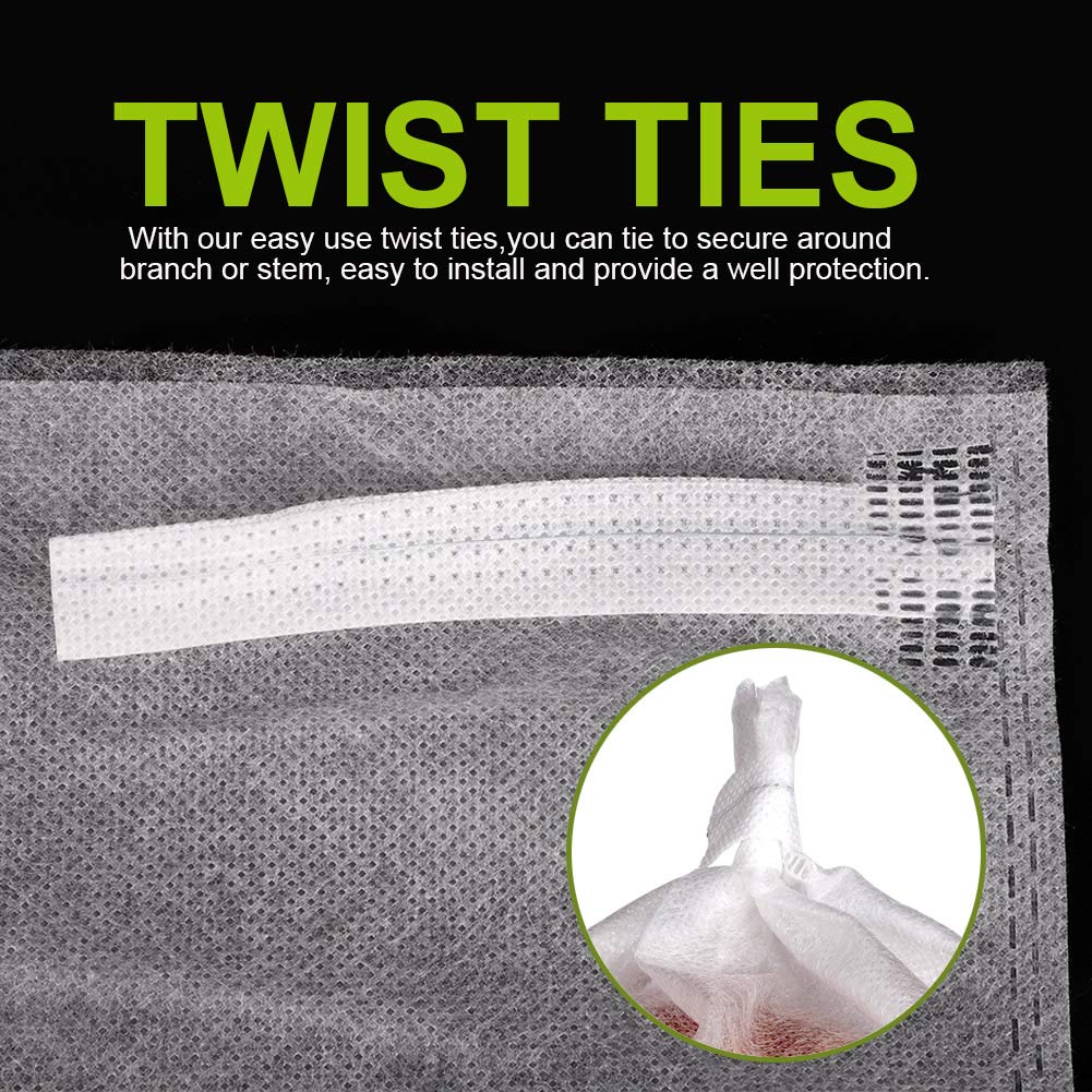 50 Pcs Reusable Fruit Protection Bags 7x8 Inch - Garden Netting Covers for Trees, Plants, Flowers - Durable Mesh Bags for Apple, Pear, Peach Protection (Perfect for Organic Gardening & Pest Control)