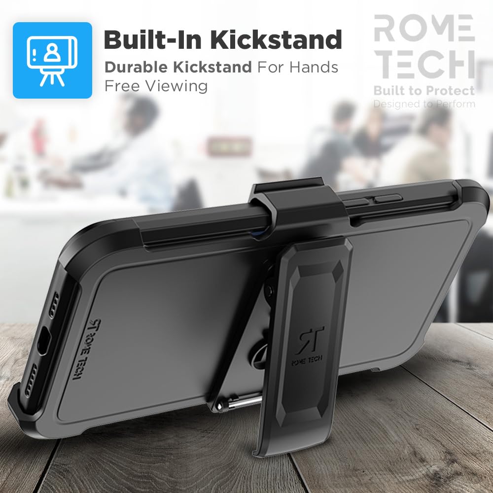**Shockproof iPhone 15 Plus Case with Belt Clip & MagSafe Charging - Dual Layer Protective Phone Cover for Apple iPhone 15 Plus (2023) - Black - Perfect for Outdoor, Work & Travel**